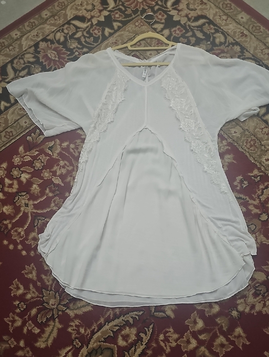 Monoreno Other - ⚜️Monoreno White Lace-Trim Flowy Beach Coverup
